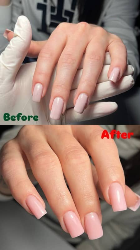 Înainte & după — manichiură Tany Nails, Chișinău